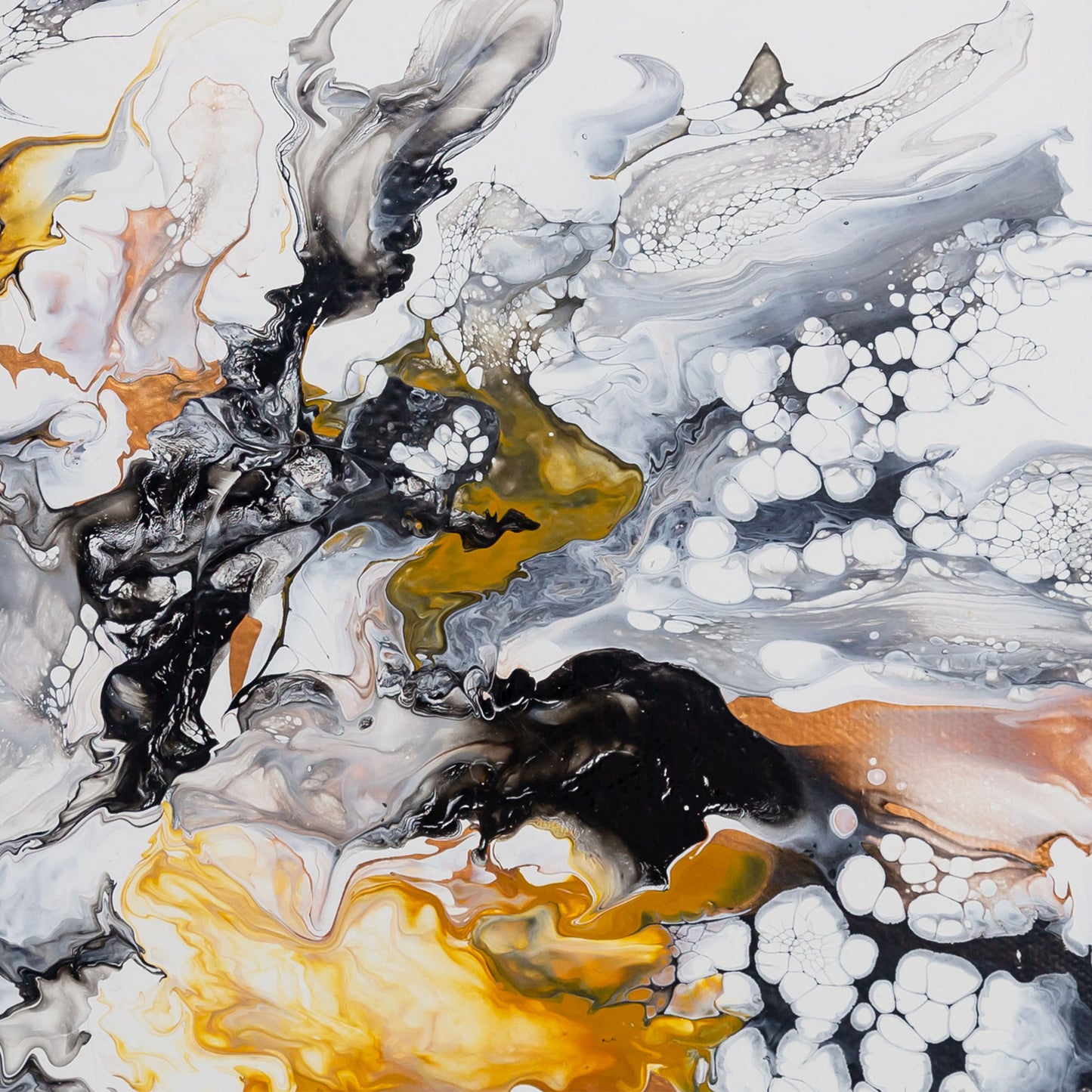 Black White Gold Abstract