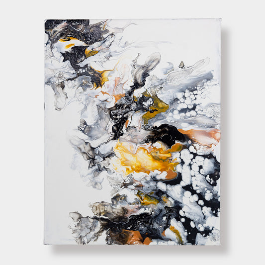 Black White Gold Abstract