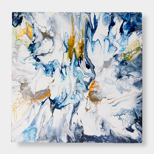 Indigo & White Abstract