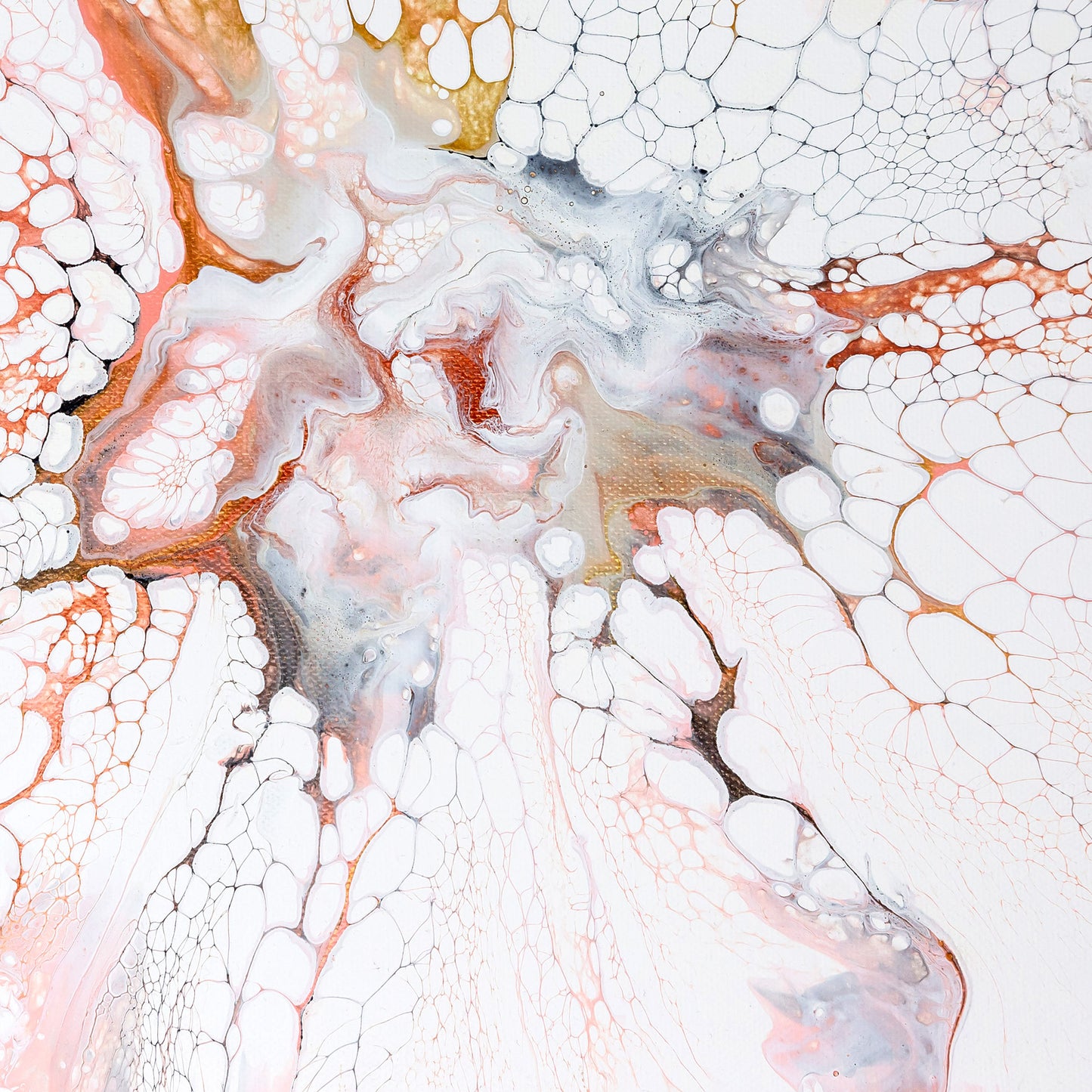 White & Metallic Abstract